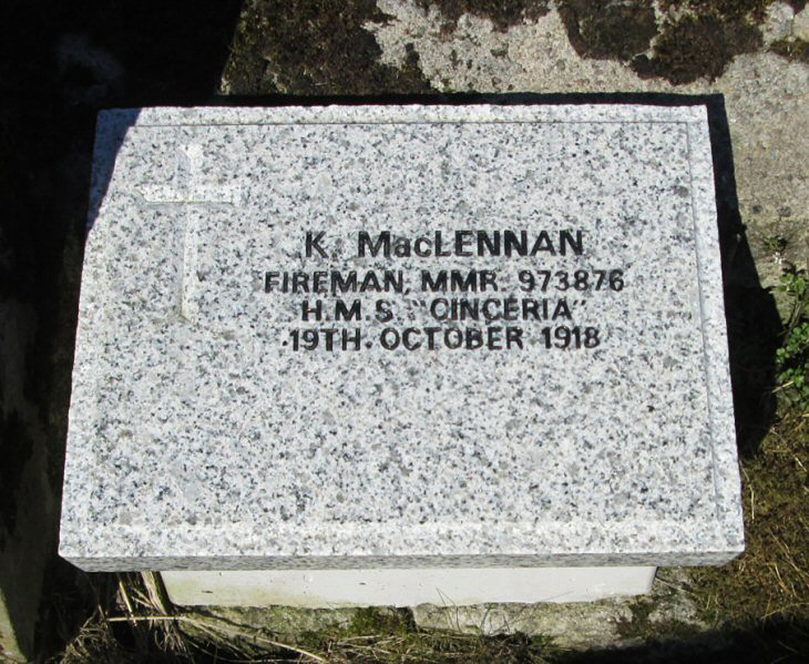 Photo of headstones/K MacLennan died 1918 MI Lochbroom Churchyard